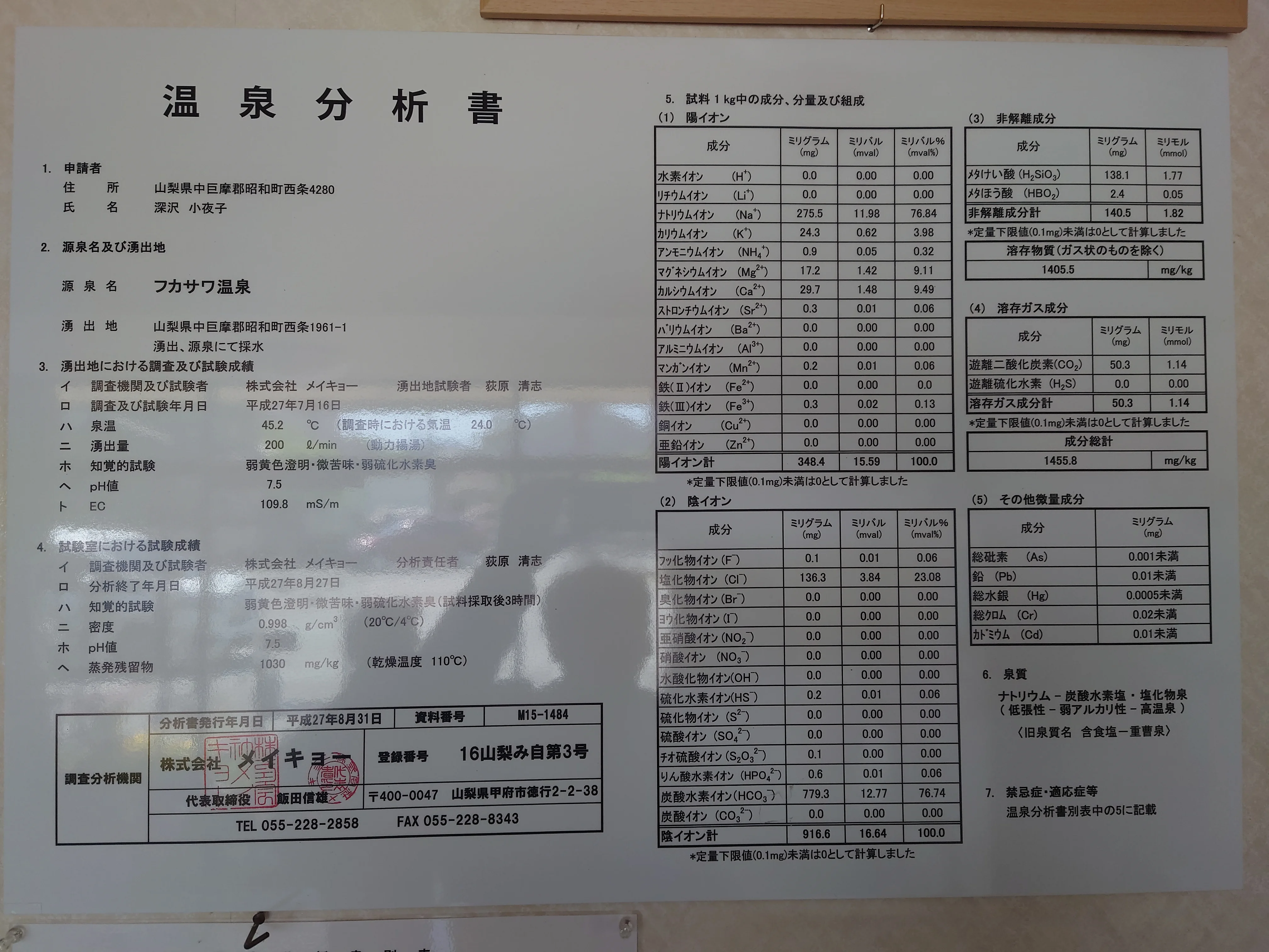 フカサワ温泉（閉館しました）