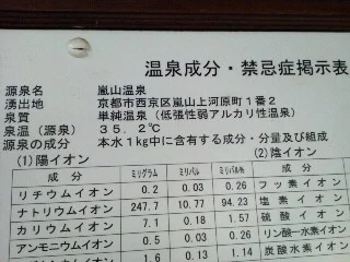 嵐山温泉 駅の足湯