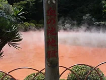 血の池地獄 足湯
