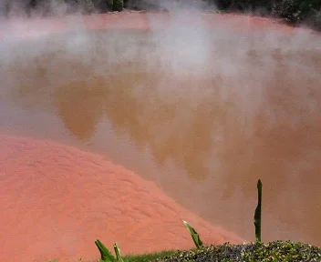 血の池地獄 足湯