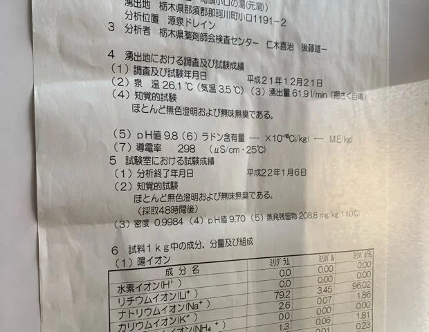 小口温泉 小口館下の湯